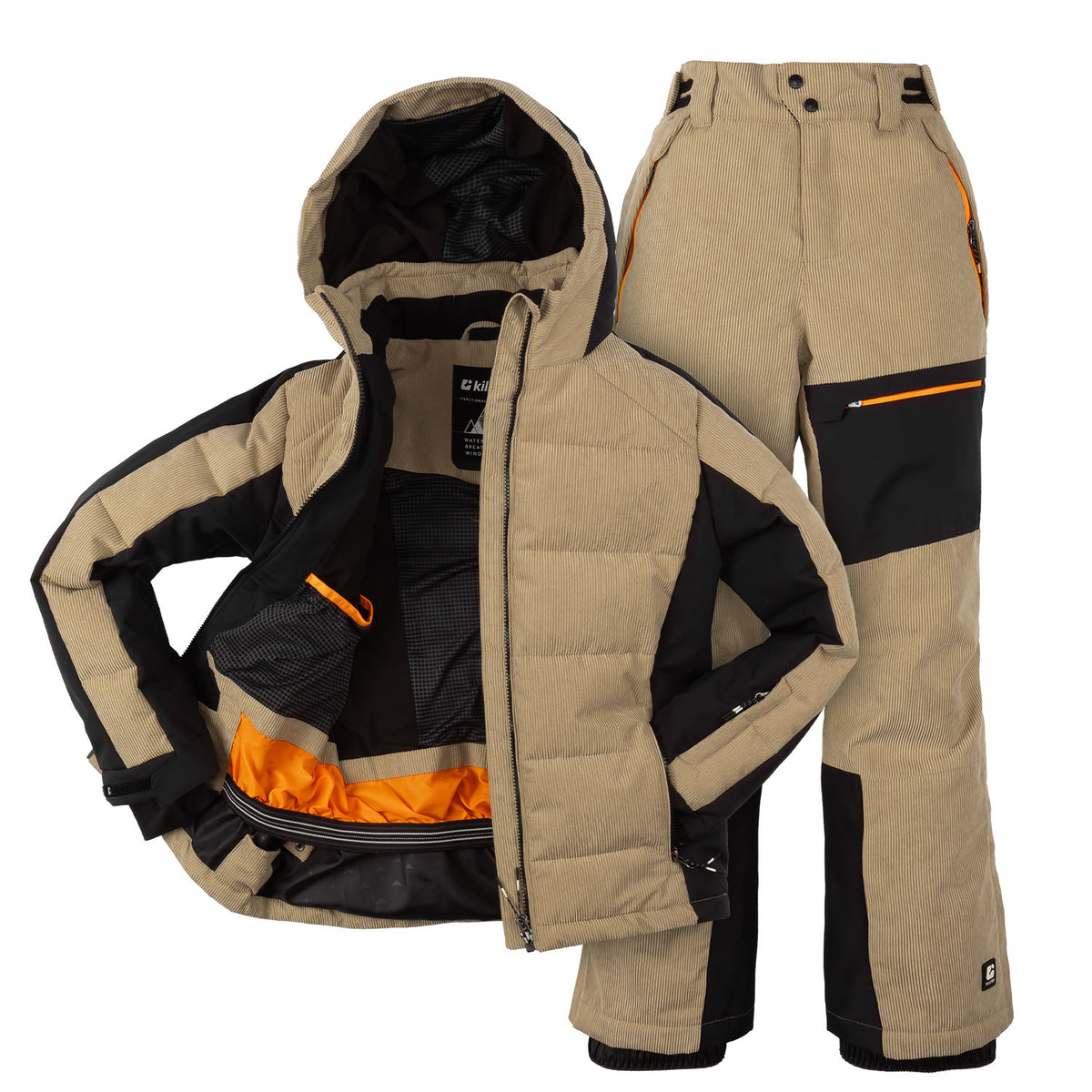 Skianzug Jungen Cord beige Gr. 128-176