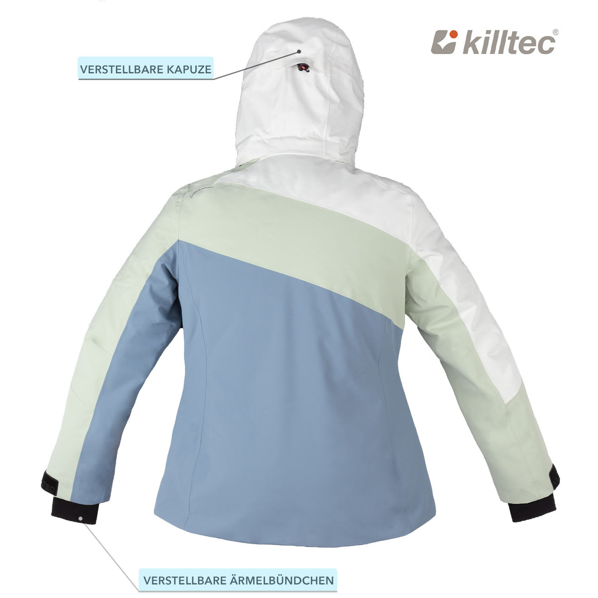 Skianzug Damen salbeigrün hellblau Gr. 36-46