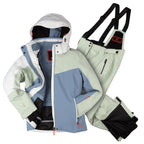Skianzug Damen salbeigrün hellblau Gr. 36-46