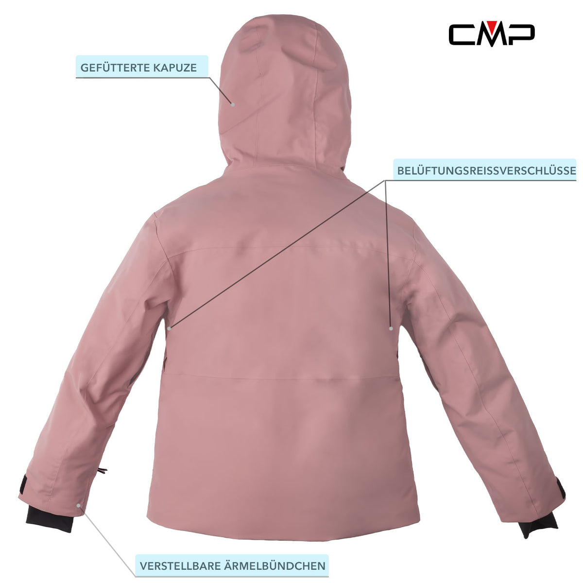 CMP Skianzug Damen altrosa graubeige Gr. XS-XL