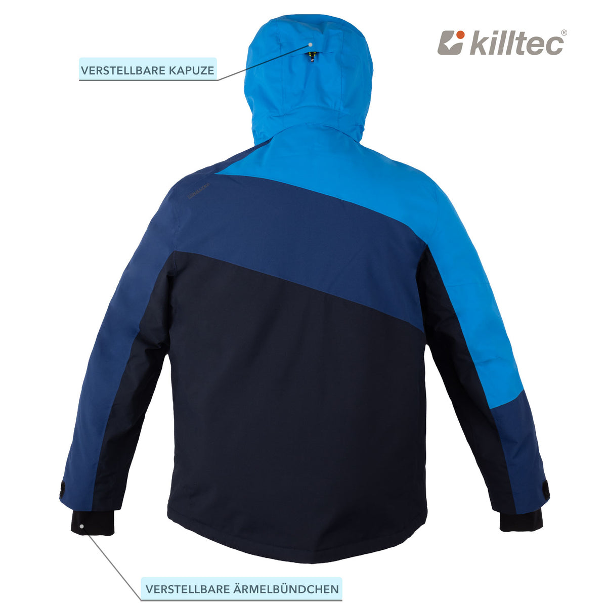 Skianzug Herren blau/limette Gr.S-4XL