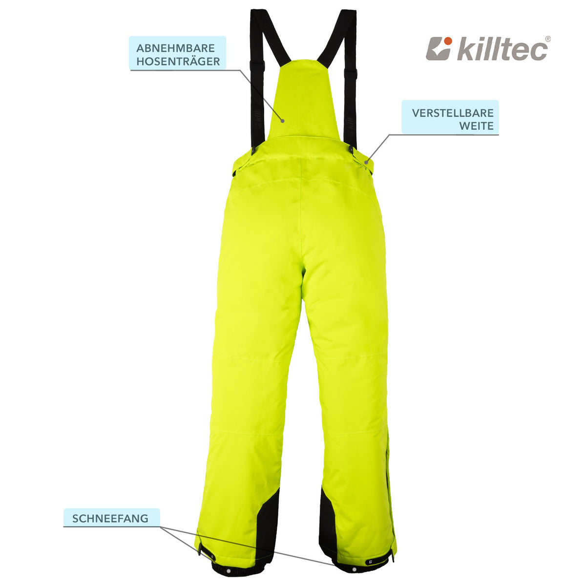 Skianzug Herren blau/limette Gr.S-4XL