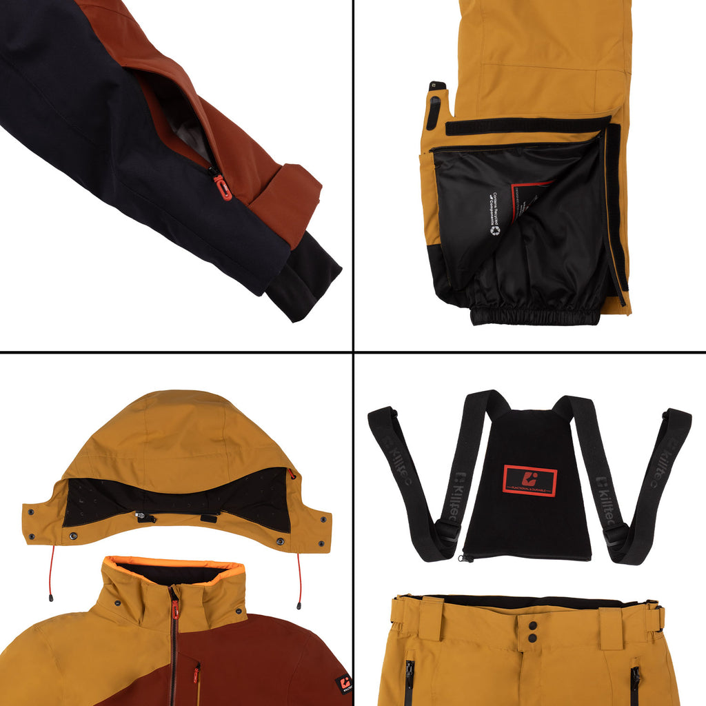 Skianzug Herren senfgelb Gr. S-4XL