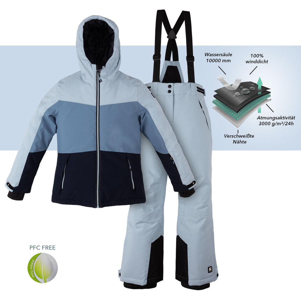 Skianzug Mädchen jeansblau Gr. 128-176