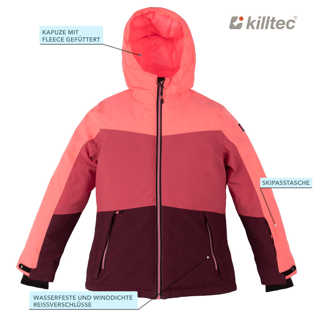 Skianzug Mädchen beere neon pink Gr. 128-176
