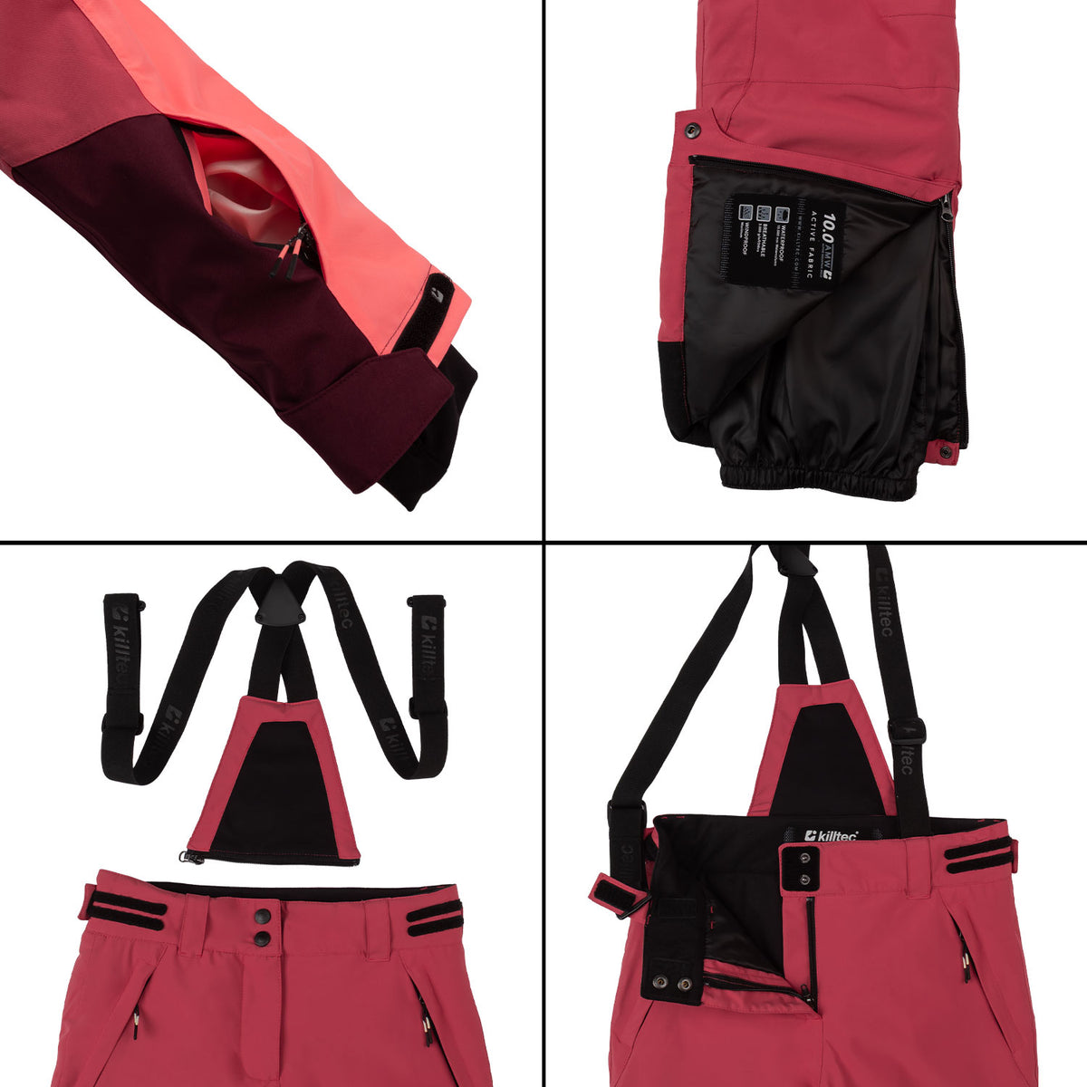 Skianzug Mädchen beere neon pink Gr. 128-176