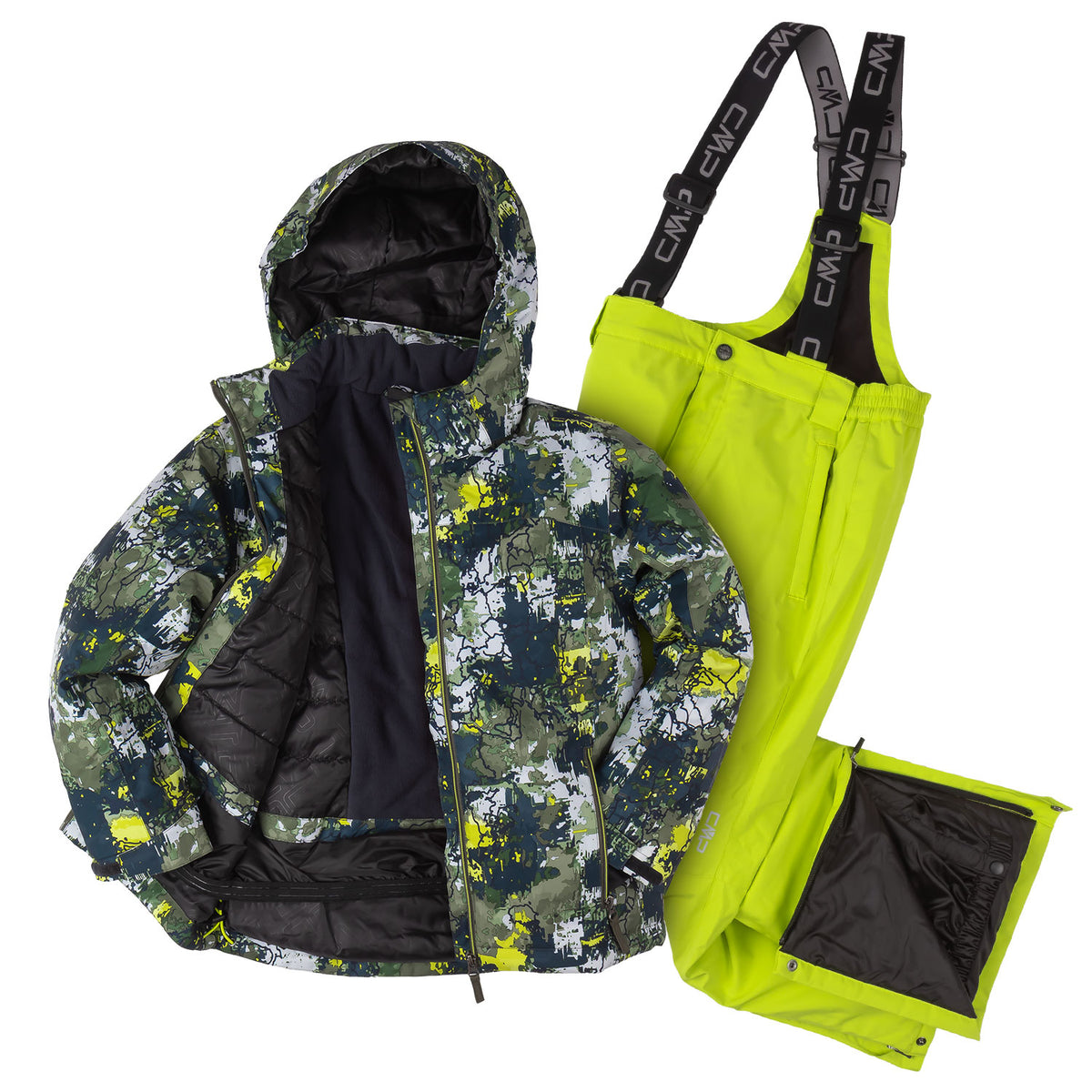 Skianzug Jungen Camouflage grün Gr. 116-176