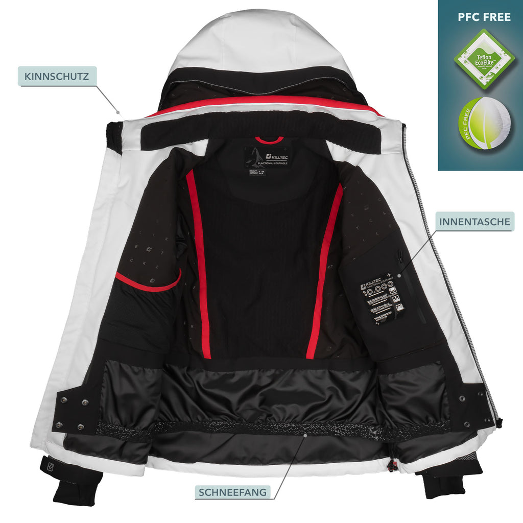 killtec Skianzug Damen rot/grau, Skijacke und Skihose im Set