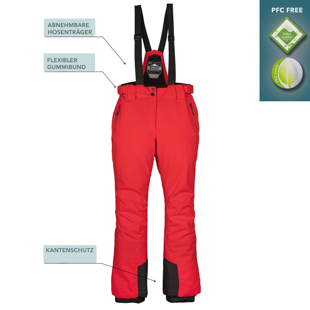 killtec Skianzug Damen rot/grau, Skijacke und Skihose im Set