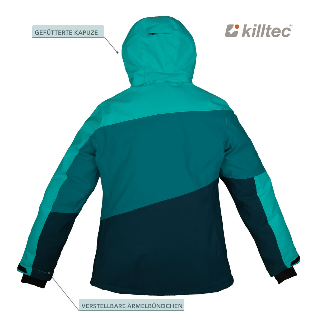 Skianzug Damen Skijacke blau + Skihose orange Gr. 36-50