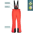 Skianzug Damen Skijacke blau + Skihose orange Gr. 36-50