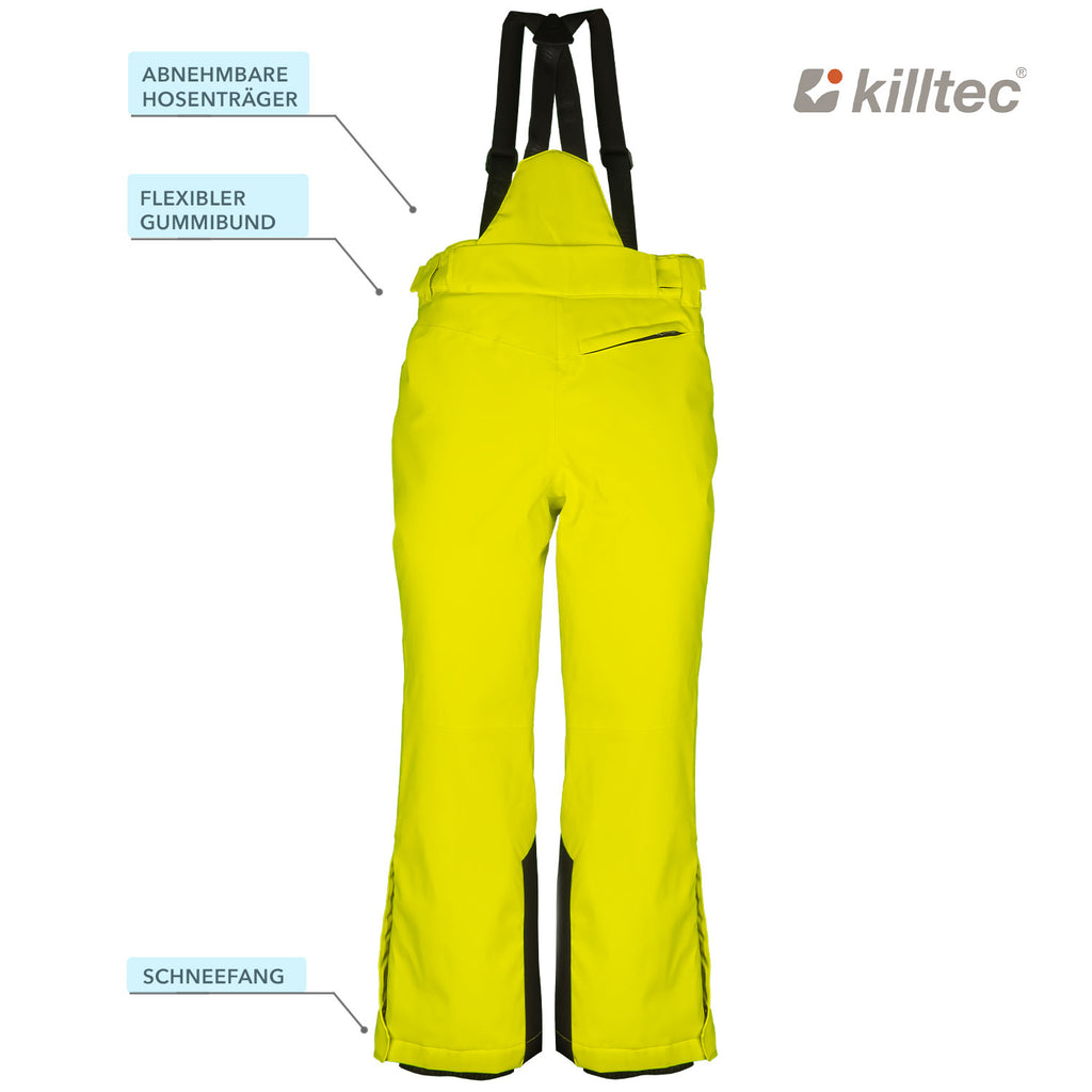 killtec Skianzug Jungen oliv/neongelb, Skijacke und Skihose im Set