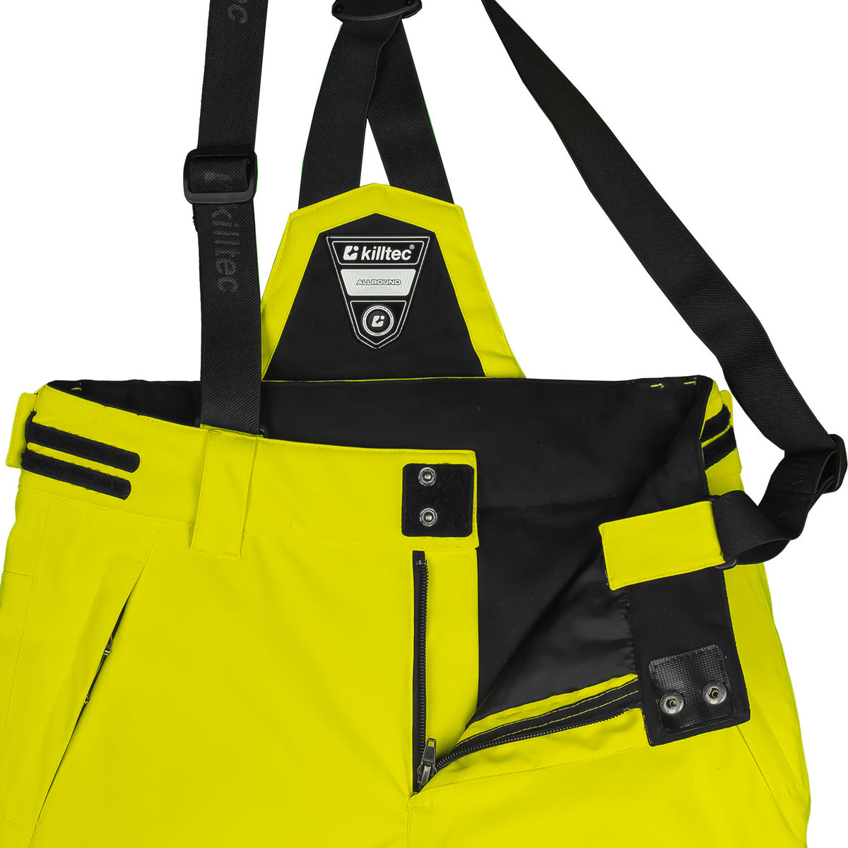 killtec Skianzug Jungen oliv/neongelb, Skijacke und Skihose im Set