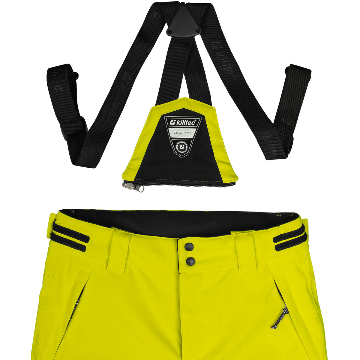 killtec Skianzug Jungen oliv/neongelb, Skijacke und Skihose im Set