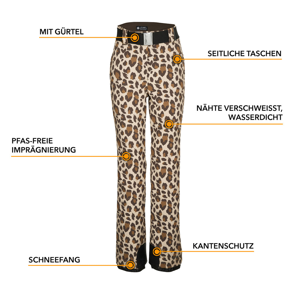 killtec Skianzug Damen Skihose Gr. 36 -48 Leo-Muster Details