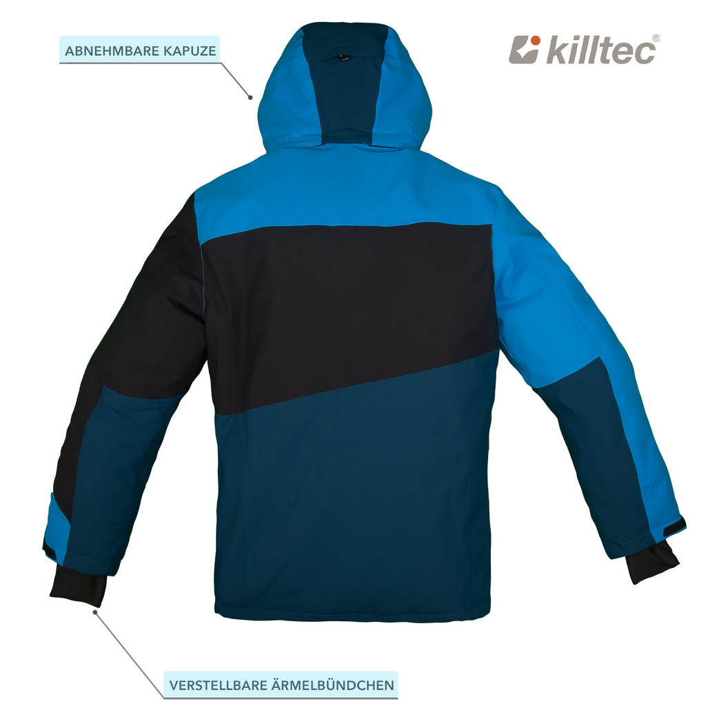 Skianzug Herren Skijacke blau + Skihose orange