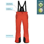 Skianzug Herren Skijacke blau + Skihose orange