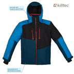 Skianzug Herren Skijacke blau + Skihose orange