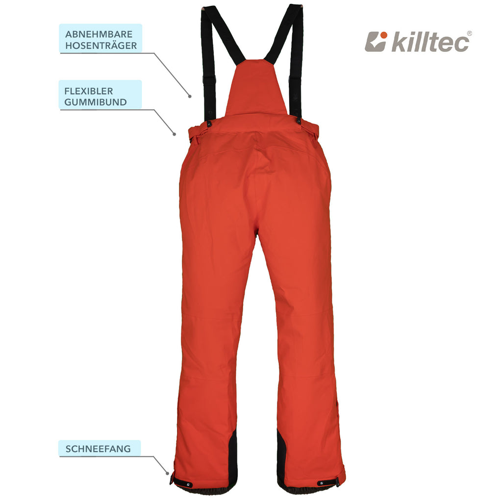 Skianzug Herren Skijacke blau + Skihose orange
