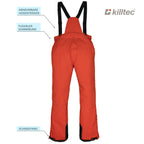 Skianzug Herren Skijacke blau + Skihose orange