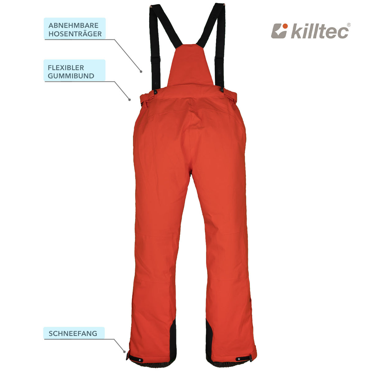 Skianzug Herren Skijacke blau + Skihose orange