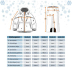 Skianzug Herren Skijacke blau + Skihose orange