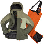 killtec Skianzug Jungen Olive Orange | Skijacke und Skihose im Set