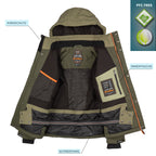 killtec Skianzug Jungen Olive Orange | Skijacke und Skihose im Set