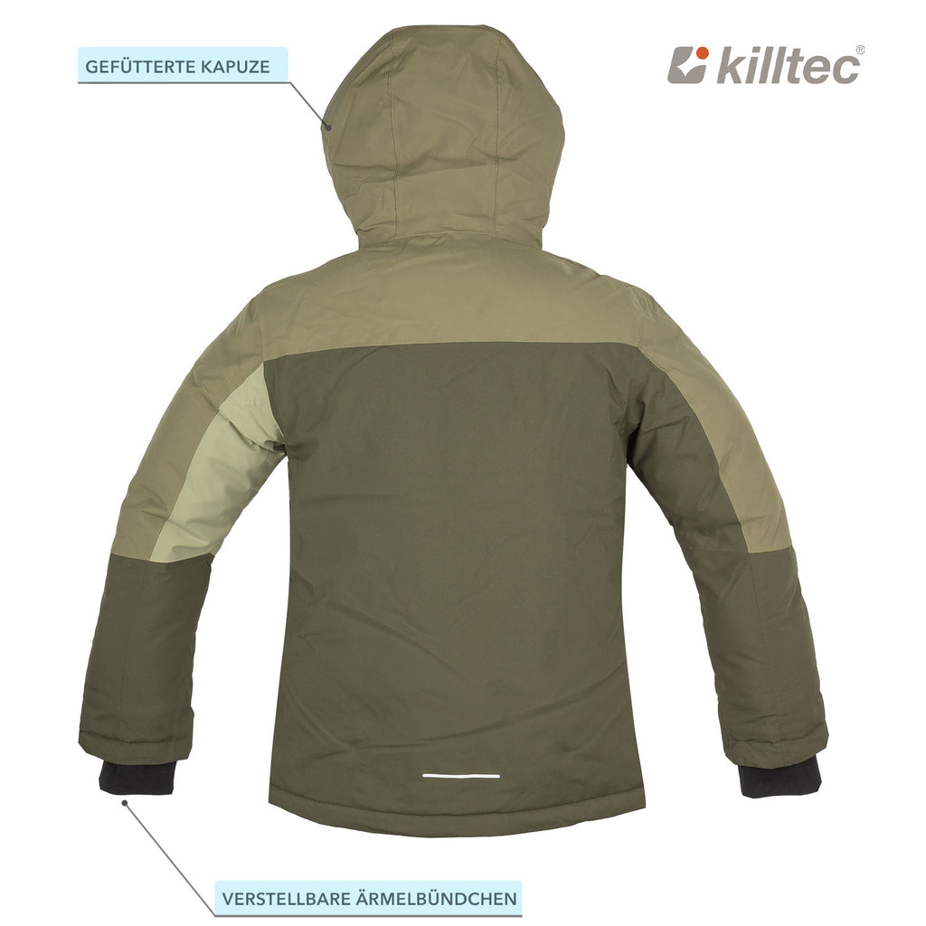 killtec Skianzug Jungen Olive Orange | Skijacke und Skihose im Set