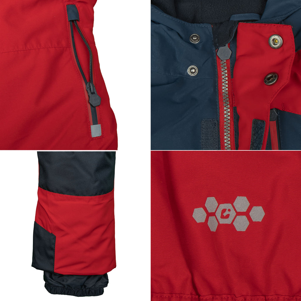 Kinder Skioverall dunkelrot/dunkelblau - Größenwahl (Gr. 92 - 128)