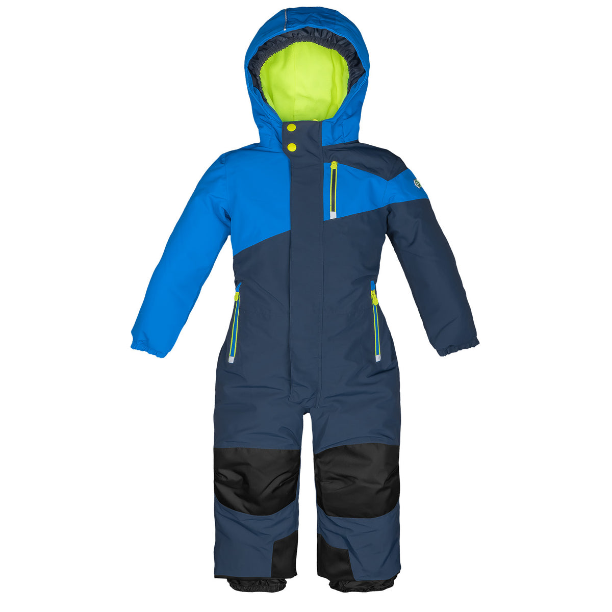 Kinder Skioverall neon blau/dunkelblau - Gr. 92 - 128