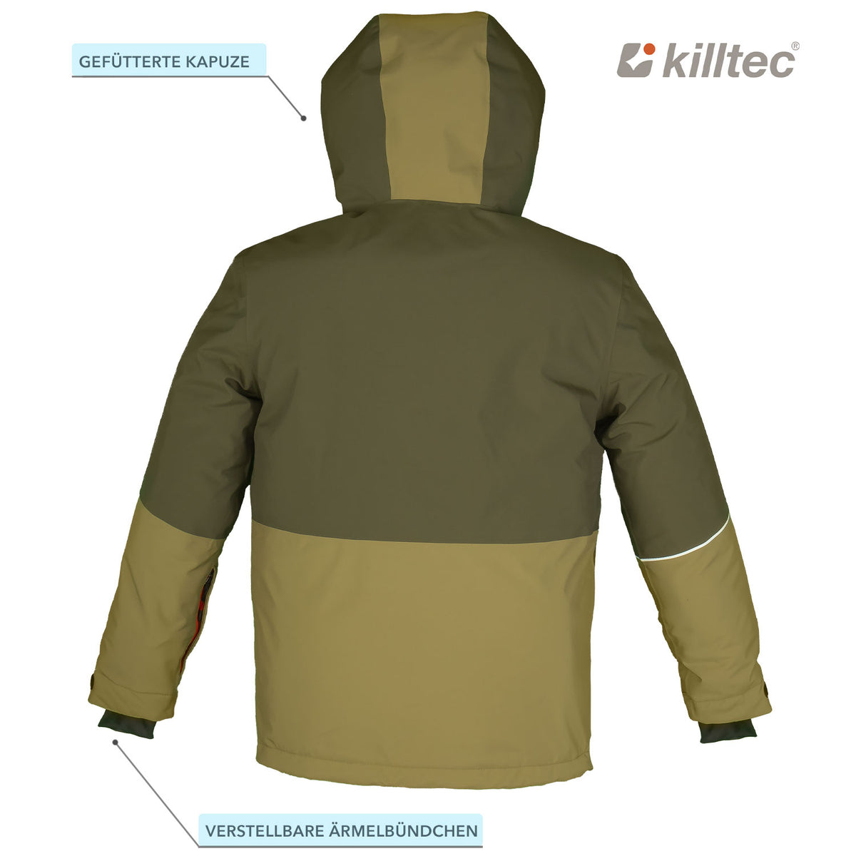 Skianzug Jungen Skijacke + Skihose oliv Gr. 128