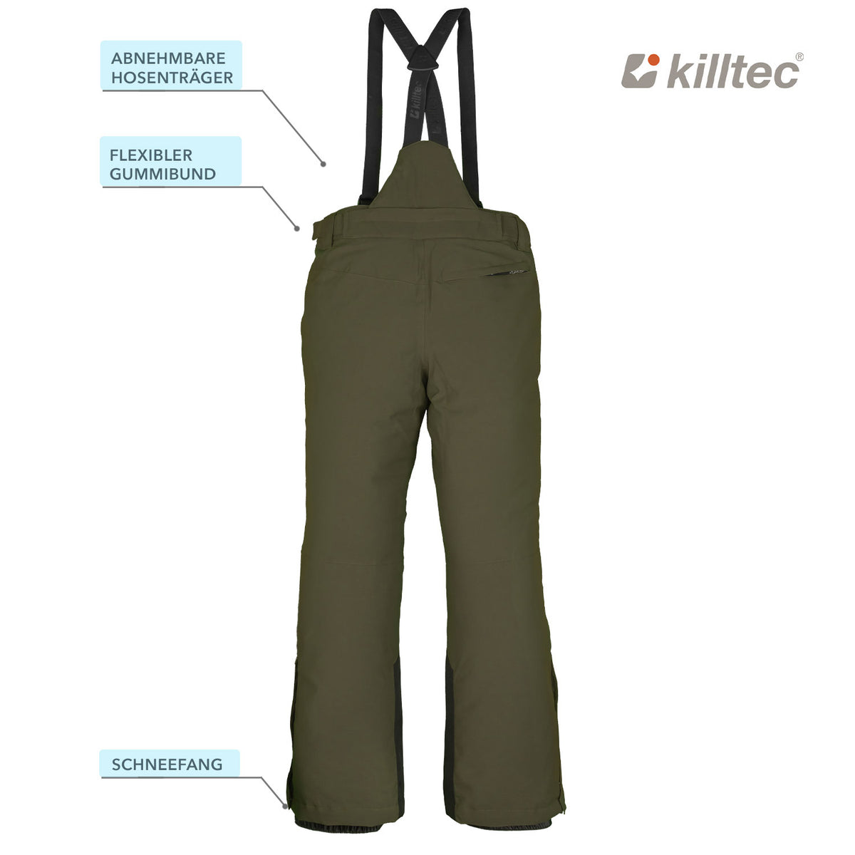 Skianzug Jungen Skijacke + Skihose oliv Gr. 128