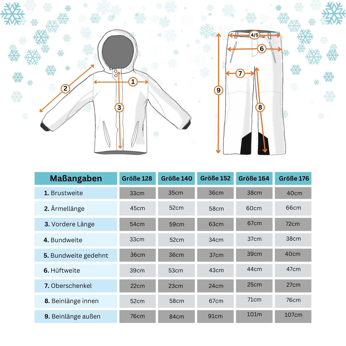 Skianzug Jungen Skijacke + Skihose oliv Gr. 128