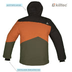 Skianzug Herren Skijacke schwarz + Skihose orange Gr. S