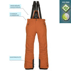Skianzug Herren Skijacke schwarz + Skihose orange Gr. S