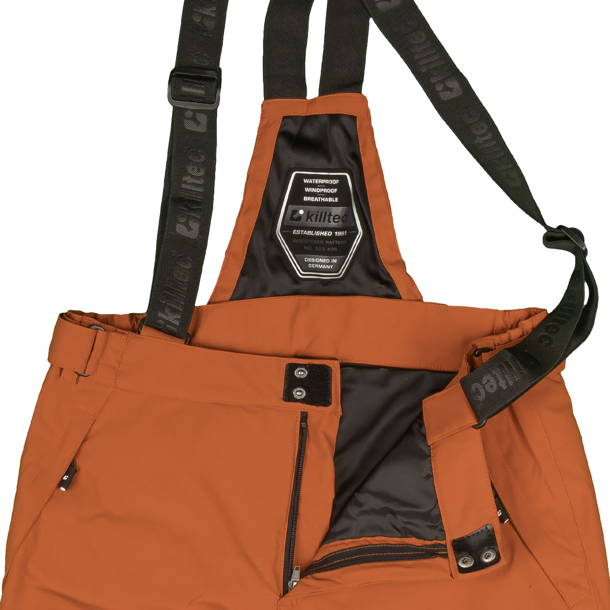Skianzug Herren Skijacke schwarz + Skihose orange Gr. S
