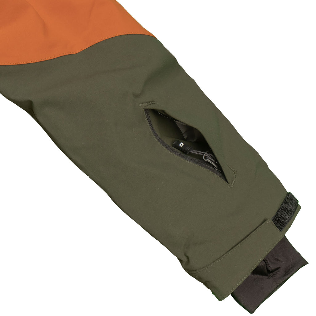 Skianzug Herren Skijacke schwarz + Skihose orange Gr. S