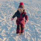 Kinder Skioverall blau neon orange Gr. 92-128